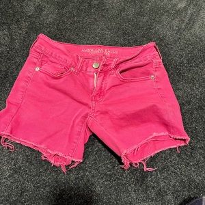 American Eagle Pink Jean Shorts Size 2